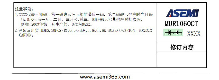 ASEMI超快恢復(fù)MURF1060CT