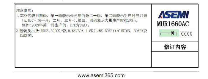 ASEMI超快恢復(fù)MURF1660AC