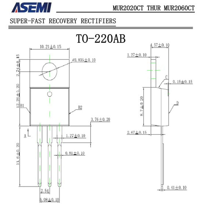 ASEMI超快恢復MURF2060CT