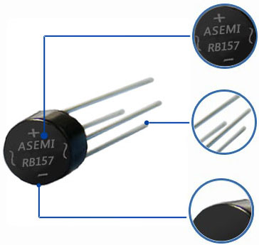 ASEMI圓橋RB157引腳