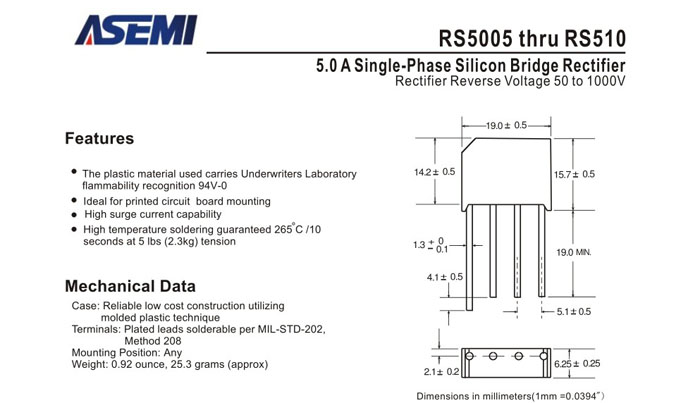 ASEMI品牌RS508規格書